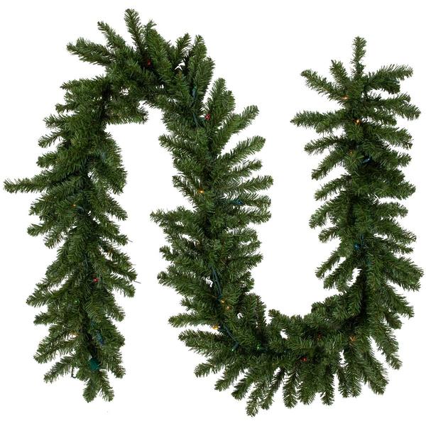 Northlight 9ft Pre-Lit Canadian Pine Artificial Christmas Garland - image 