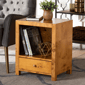 bali & pari Camira Modern Real Burl Wood 1-Drawer Nightstand - image 7