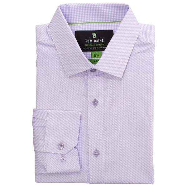 Mens Tom Baine Slim Fit Performance Dress Shirt - Purple Geo - image 