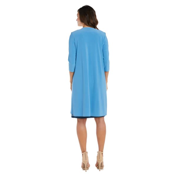 Petite R&M Richards 2pc. 3/4 Sleeve Geometric Jacket Dress