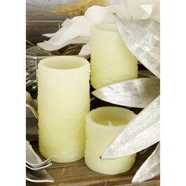 9th & Pike&#174; Cylindrical Wax Cream Flameless LED Candle - Set Of 3