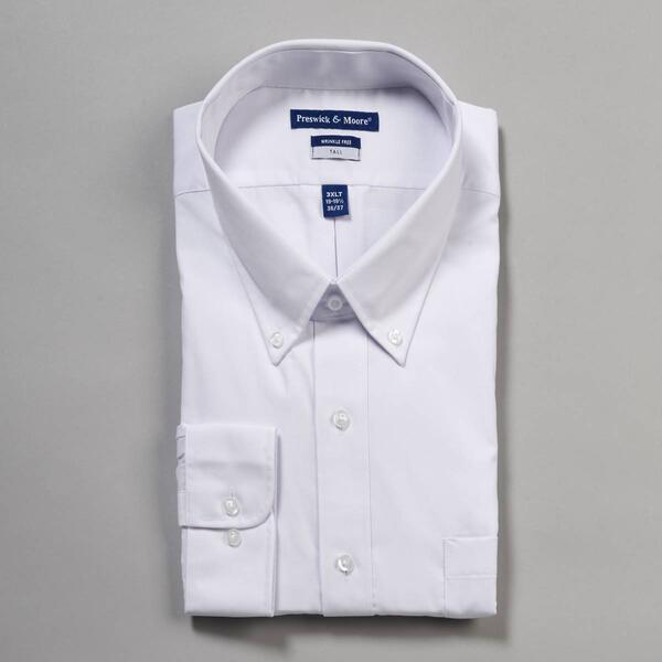 Mens Big & Tall Preswick & Moore Wrinkle Free Dress Shirt  White - image 