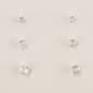 Design Collection Silver-Tone CZ Graduated Round Stone Earrings - image 1