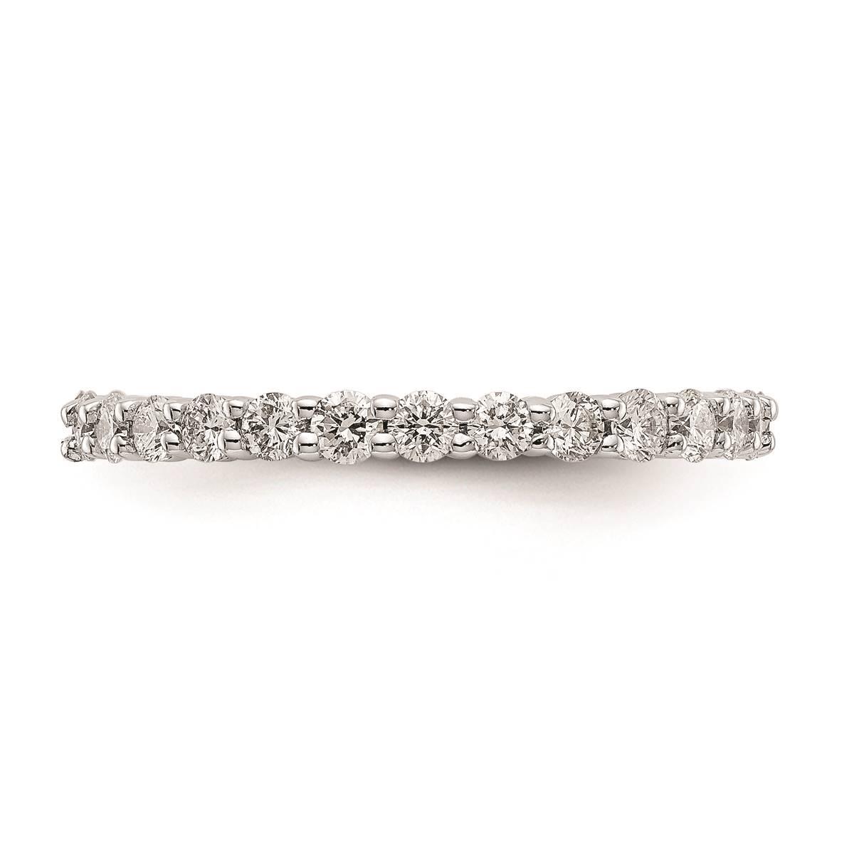 Pure Fire 14kt. White Gold Lab Grown Diamond Shared Prong Band