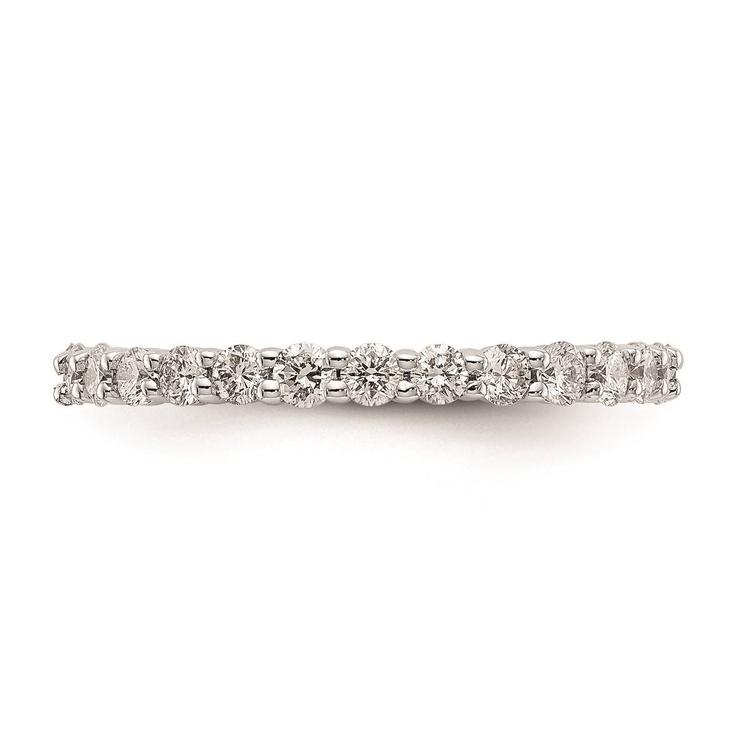 Pure Fire 14kt. White Gold Lab Grown Diamond Shared Prong Band