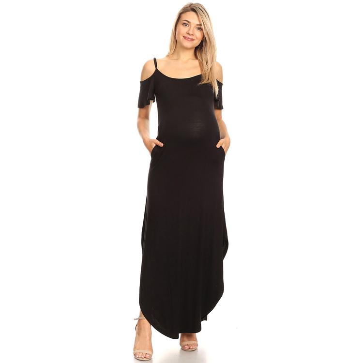 Plus Size White Mark Reta Maternity Maxi Dress