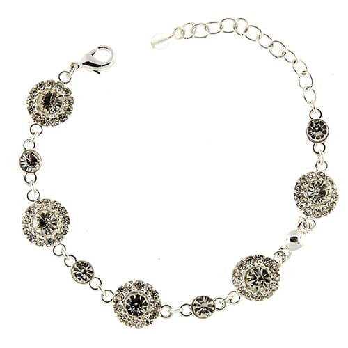 Napier Boxed Silver-Tone & Crystal Bracelet - image 
