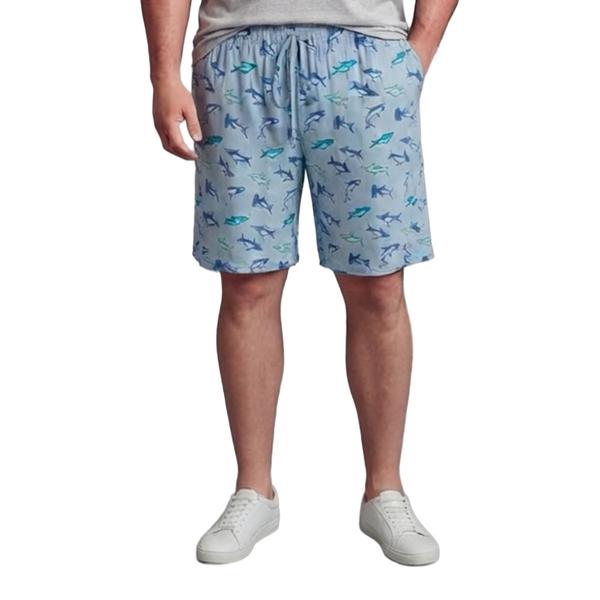 Mens Big & Tall Preswick & Moore(R) Shorts - Blue Watercolor Sharks