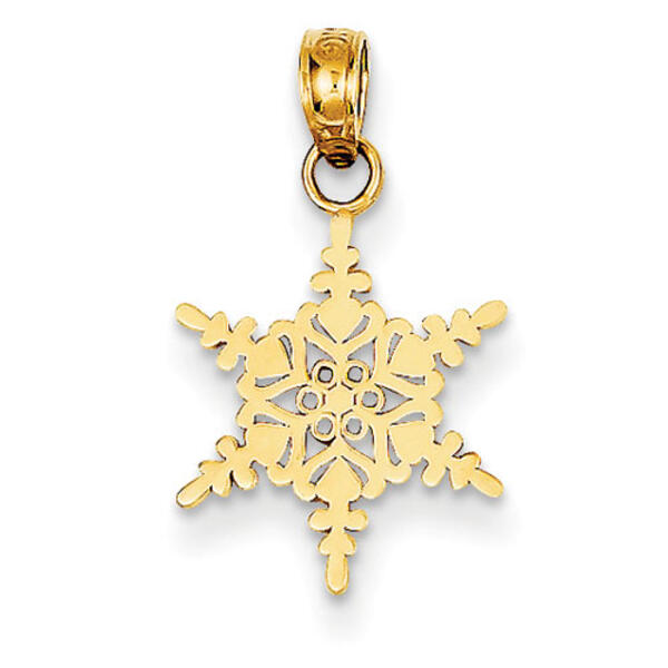 Gold Classics&#40;tm&#41; 14kt. Small Snowflake Pendant - image 