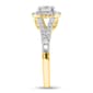 Nova Star® Gold Lab Grown Oval Diamond Halo Split Shank Ring - image 4