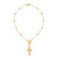 Gold Classics™ Rosary Beads w/ Mary & Drop Crucifix Bracelet - image 2