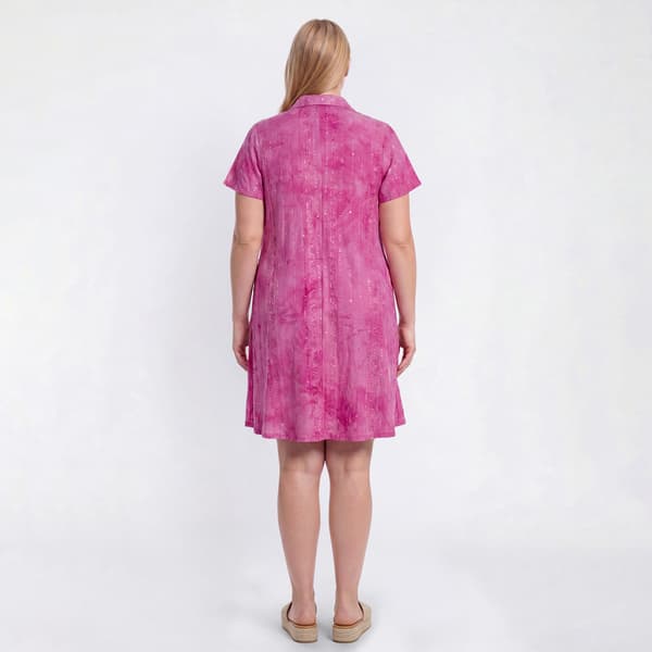 Plus Size Cocomo Short Sleeve 1/2 Zip Gomez Shift Dress