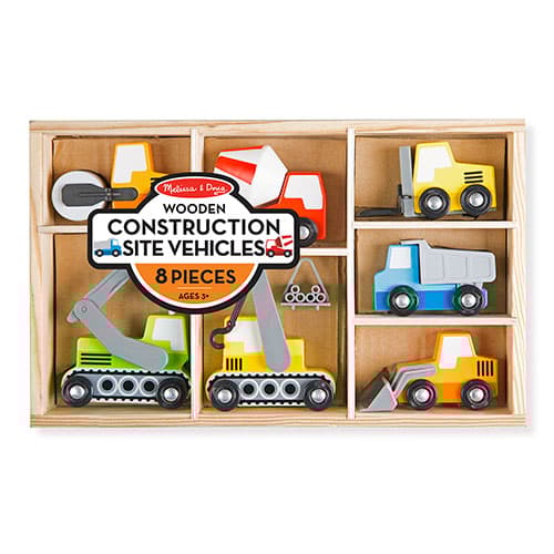 Melissa &amp; Doug(R) Wooden Construction Site Vehicles - image 