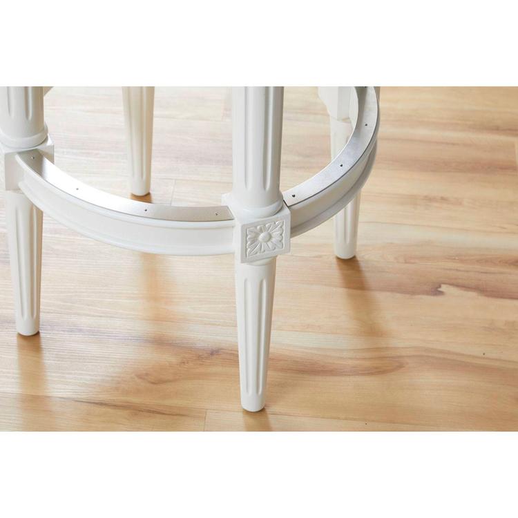 New Ridge Home Goods Chapman Bar-Height Barstool - White