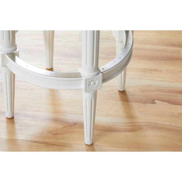 New Ridge Home Goods Chapman Bar-Height Barstool - White