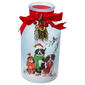 Transpac Christmas Puppy Glass Jar Decor - image 1