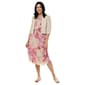 Womens Sandra Darren Solid Jacket with Print Dress - image 2