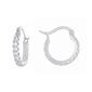 15mm Cubic Zirconia Click Top Hoop Earrings - image 1