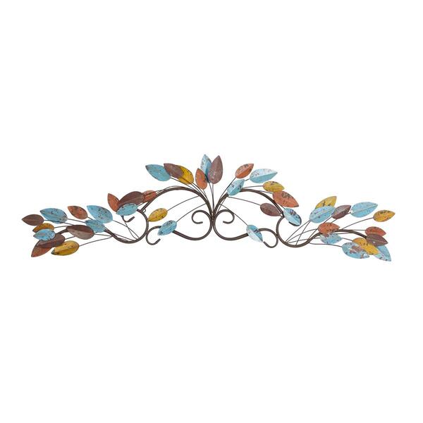 9th & Pike&#40;R&#41; Tree Wall Art with Distressed Leaves Wall Decor - image 