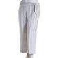 Plus Size Zac & Rachel Striped Linen Ankle Pants w/Tie Waist - image 1