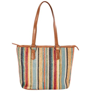 Bueno Stripe Ribbon Straw Tote - Boscov's