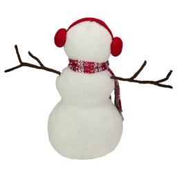 Northlight Plush Snowman with Earmuffs Christmas Decor