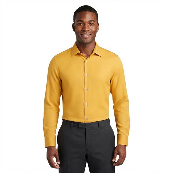 Mens Bill Blass Essentials Dress Shirt - Honey Bee - image 