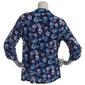 Womens Emily Daniels 3/4 Tab Sleeve Floral Casual Button Down - image 2
