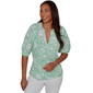 Womens Alfred Dunner Hothouse Florals Tropical Floral Trim Knit - image 1