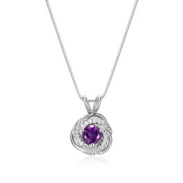 Forever Facets Amethyst Love Knot Necklace