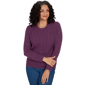 Petites Alfred Dunner Classics_F6 Cable Cashmelon Sweater - image 1