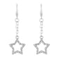Ashley by Ashley Cooper Silver-Tone Crystal Star Drop Earrings - image 1