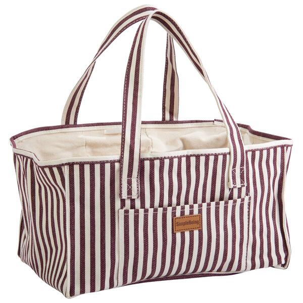 Simple Being Large Organizer Canvas Tote Diaper Bag - image 