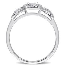 Diamond Classics™ 10kt. White Gold 1/3ctw. Diamond Crossover Ring
