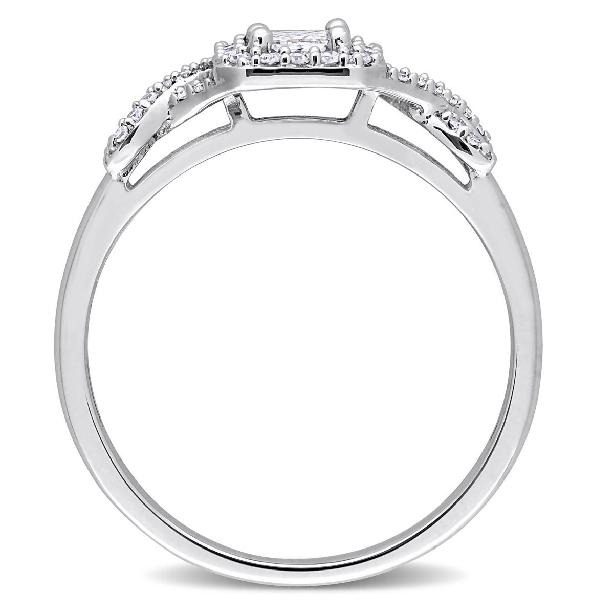 Diamond Classics™ 10kt. White Gold 1/3ctw. Diamond Crossover Ring