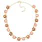 Ashley Cooper(tm) Gold-Tone Coral Glass Stone Frontal Necklace - image 1