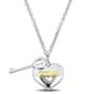 Sophia B Sterling Silver Heart & Key Charm Mother''s Day Necklace - image 1
