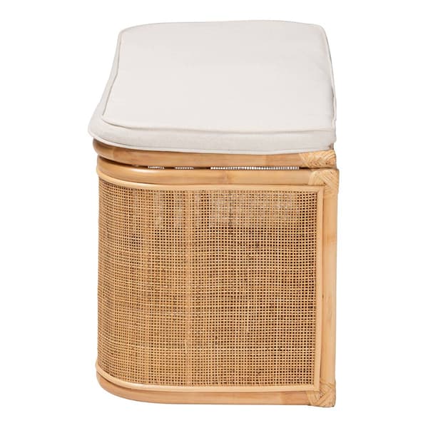 bali & pari Ishana Bohemian Natural Rattan Storage Bench