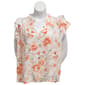 Plus Size Como Black Cap Double Flutter Sleeve Floral Blouse - image 1