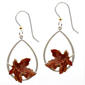 Silver Forest Leaf in Teardrop Silver-Tone Earrings - image 1