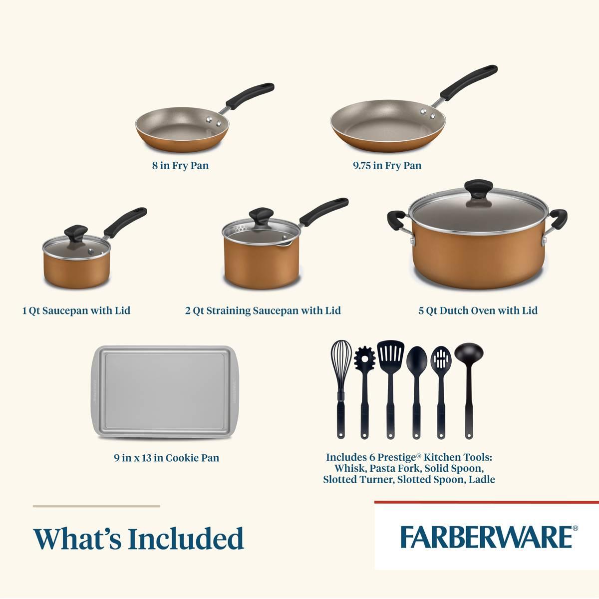 Farberware® DiamondMax™ Nonstick 15pc. Cookware Set - Copper