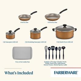 Farberware&#174; DiamondMax&#8482; Nonstick 15pc. Cookware Set - Copper