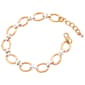 Design Collection 7.5in. Alternate Oval Link Two-Tone Bracelet - image 1