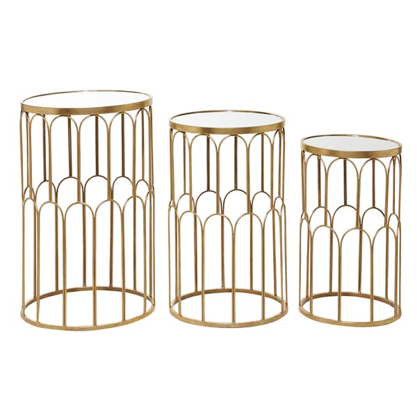 9th & Pike&#40;R&#41; Round Metal Accent Table - Set Of 3
