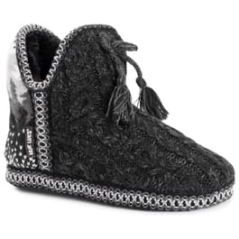 Womens MUK LUKS(R) Amira Pull On Slippers - Ebony/Dark Grey