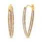 Haus of Brilliance Yellow Gold Diamond Modern Hoop Earrings - image 3