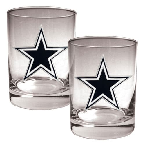 NFL Dallas Cowboys 2pc. 14oz. Rocks Glass Set