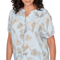 Petite Emaline Limoncello Sunrise Cold Shoulder Floral Blouse - image 5