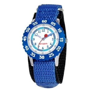 Kids Red Balloon Blue Velcro Time Teacher Watch - XWA3647 - image 