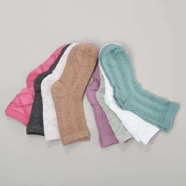 Girls Capelli&#40;R&#41; New York 8pr. Cable & Diamond Knit Crew Socks - image 